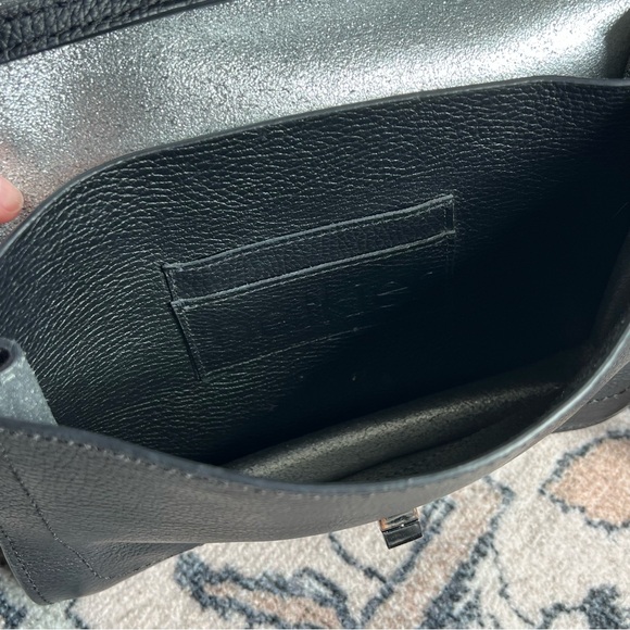 Botkier Valentina Black Pebbled Leather Crossbody Bag Purse - Picture 3 of 12